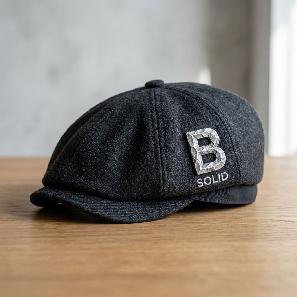 The Heritage Flat Cap - Hammered Sterling Silver