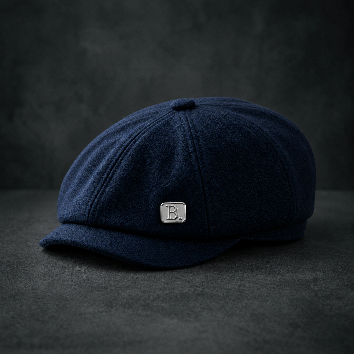 The Heritage Flat Cap - Hammered Silver-Finish